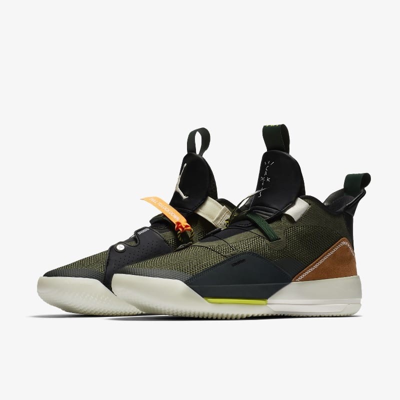 美品✨Travis Scott × Nike Air Jordan 33 Nike Air Jordan 33 XXXIII Travis Scott Olive Size 8.5